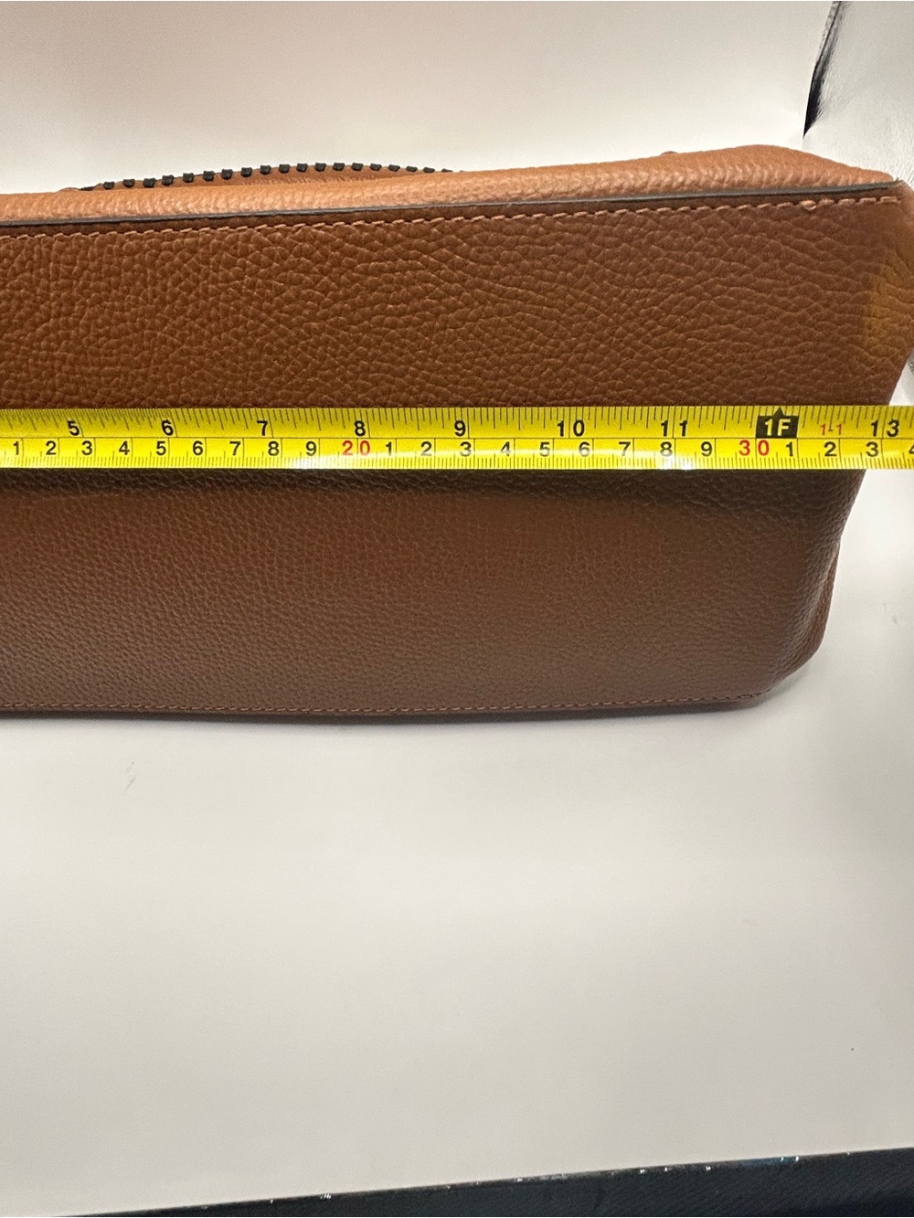 Tuscany Leather Cognac Pebbled Shoulder/Crossbody Bag - Picture 8 of 11